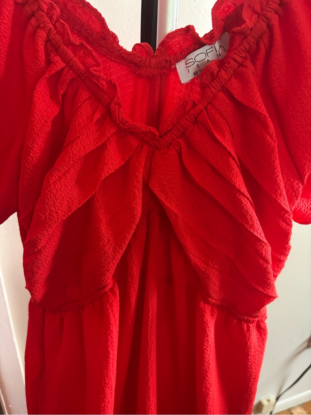 Red Ruffled Dress